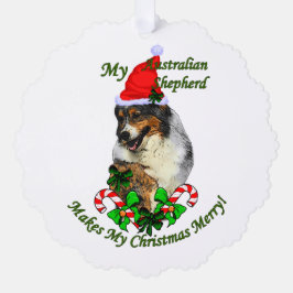 Australian Shepherd Christmas Ornament Karte