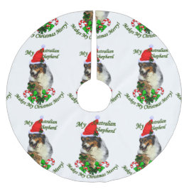 Australian Shepherd Christmas Polyester Weihnachtsbaumdecke