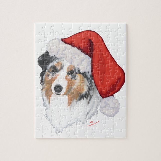 Australian Shepherd Christmas Puzzle (Vertikal)