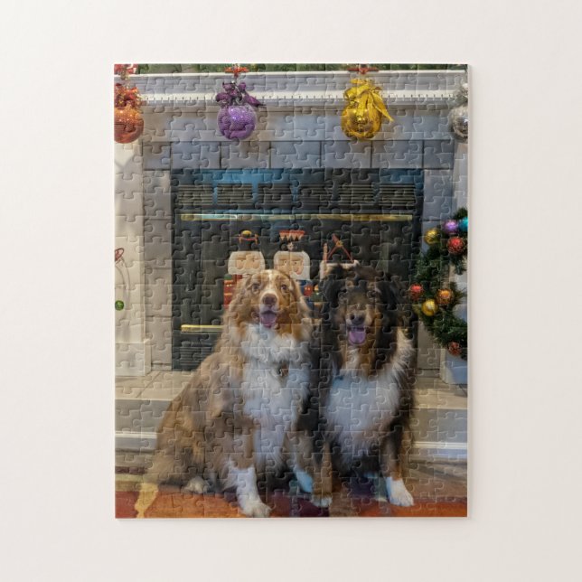 Australian Shepherd Christmas Puzzle (Vertikal)