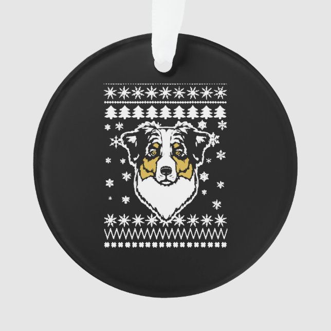 Australian Shepherd Christmas Shirt Ornament (Vorderseite)