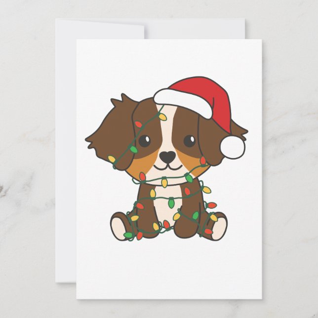 Australian Shepherd Christmas Winter Animals Feiertagskarte (Vorderseite)