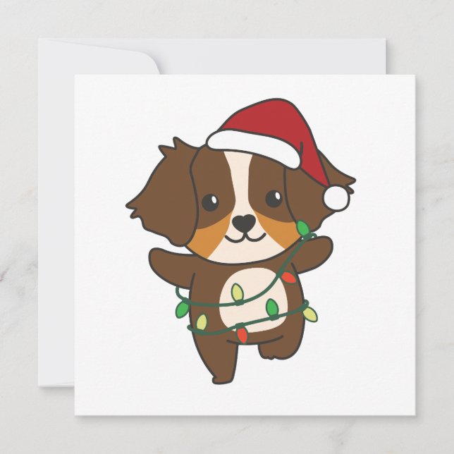 Australian Shepherd Christmas Winter Animals Feiertagskarte (Vorderseite)