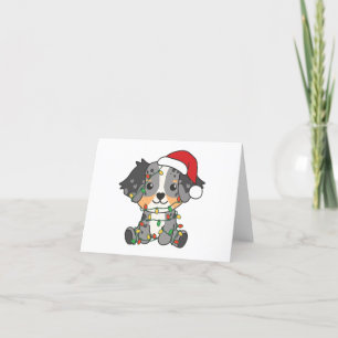 Australian Shepherd Christmas Winter Animals Feiertagskarte