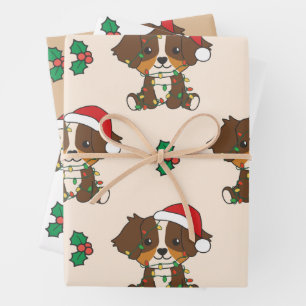 Australian Shepherd Christmas Winter Animals Geschenkpapier Set