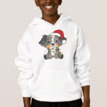 Australian Shepherd Christmas Winter Animals Hoodie<br><div class="desc">Der Australische Schäferhund zu Weihnachten mit Feenlicht. Hübsche Tiere mit Geschenken und Schnee für den Urlaub. Ein süßes Weihnachtsgrüßen. Hunde sind niedliche Tiere und perfekt zu Weihnachten.</div>