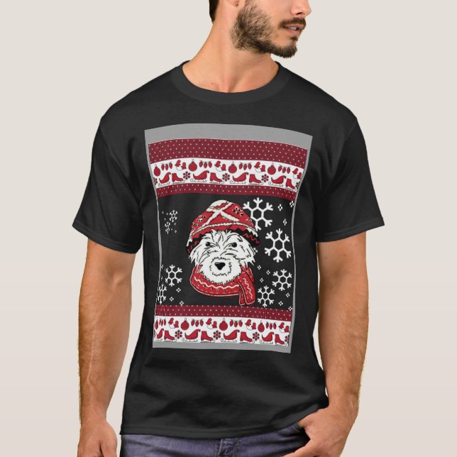 Australian Shepherd Christmas  with Santa Hat T-Shirt (Vorderseite)