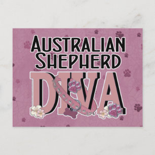 Australian Shepherd DIVA Postkarte