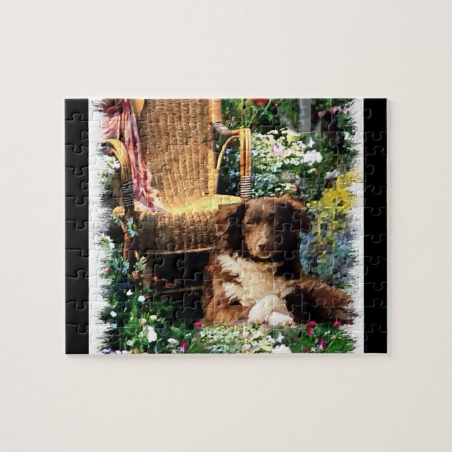 Australian Shepherd Dog Art Puzzle (Horizontal)