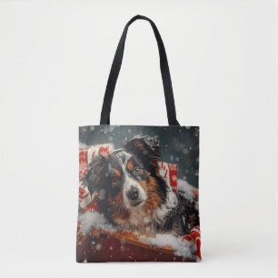 Australian Shepherd Dog Christmas Festive