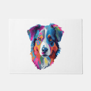 Australian Shepherd Dog Colorful Fußmatte