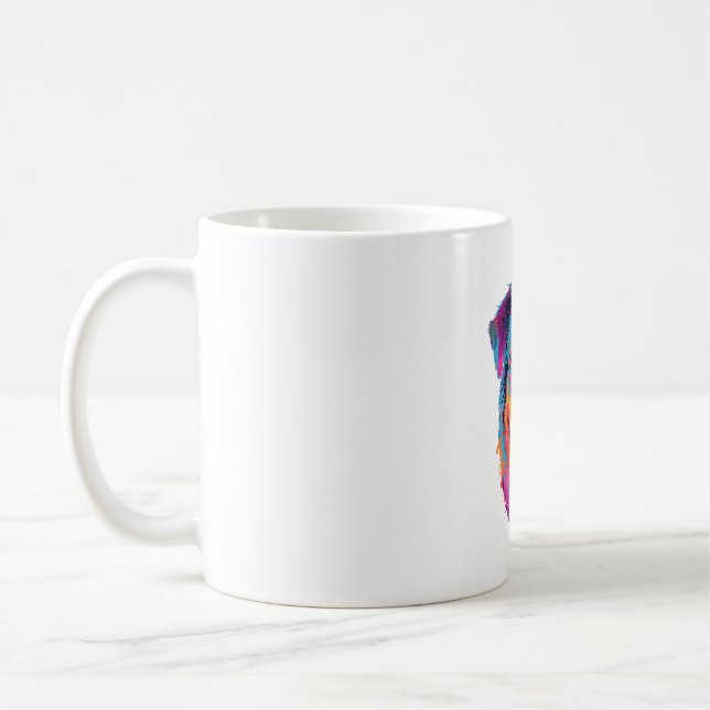 Australian Shepherd Dog Colorful Kaffeetasse (Links)