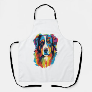 Australian Shepherd Dog Colorful Schürze