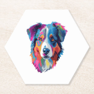 Australian Shepherd Dog Colorful Untersetzer
