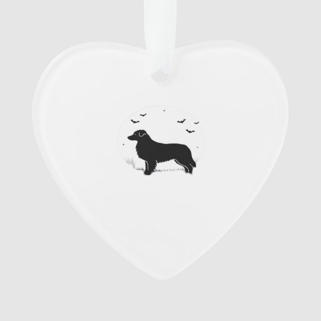 Australian Shepherd Dog � Halloween Moon Silhouett Ornament (Vorderseite)