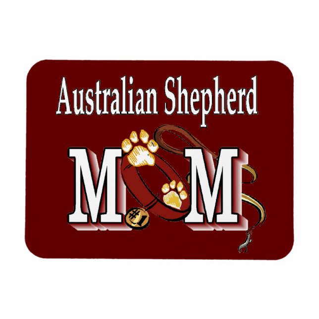Australian Shepherd Dog MAMA Magnet (Horizontal)