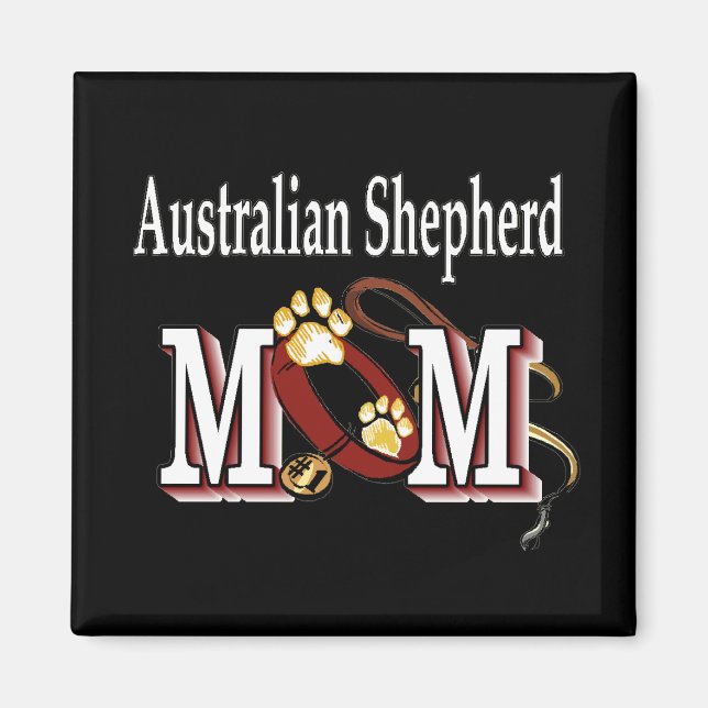 Australian Shepherd Dog MAMA Magnet (Vorne)