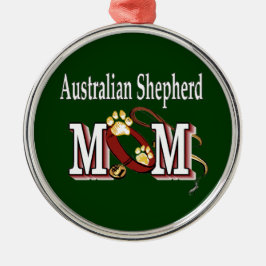 Australian Shepherd Dog MAMA Ornament Aus Metall