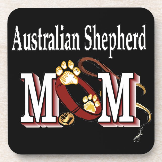Australian Shepherd Dog MAMA Untersetzer (Vorderseite)
