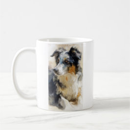 Australian shepherd dog portrait kaffeetasse