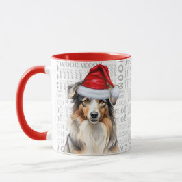 Australian Shepherd Dog Santa Christmas Tasse