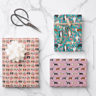 Australian Shepherd Dogs Geschenkpapier Set