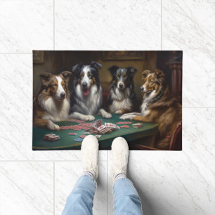 Australian Shepherd Dogs Poker Art Fußmatte
