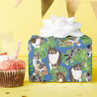 Australian Shepherd Dogs Tropical Blätter