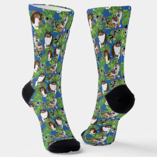 Australian Shepherd Dogs Tropical Blätter Socken