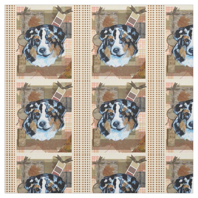 AUSTRALIAN SHEPHERD - ERNTEDANK STOFF (Muster)