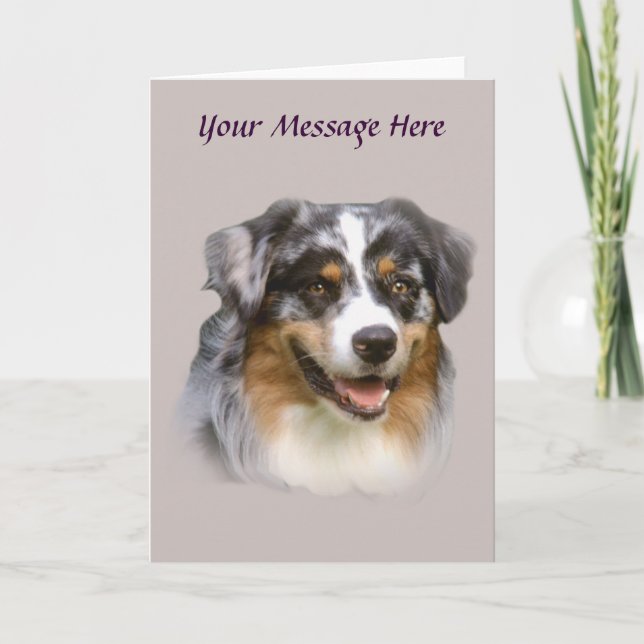 Australian Shepherd Fabulous Greeting Card Karte (Vorderseite)