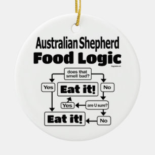 Australian Shepherd Food Logic Keramik Ornament