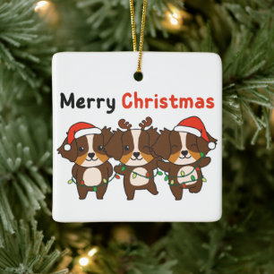 Australian Shepherd Frohe Weihnachten Niedliche Hu Keramikornament
