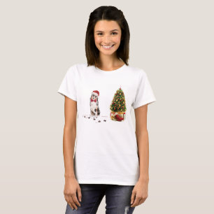 Australian Shepherd Funny Christmas Dog with Tree T-Shirt