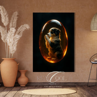Australian Shepherd Gedenk Amber Kunst Druck Poster
