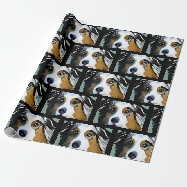AUSTRALIAN SHEPHERD GESCHENKPAPIER (Ungerollt)