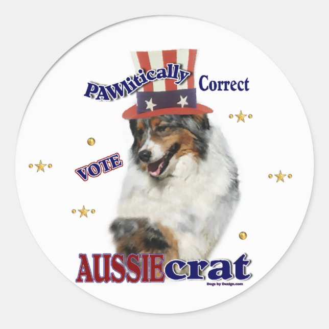 Australian Shepherd Gifts Runder Aufkleber (Vorderseite)