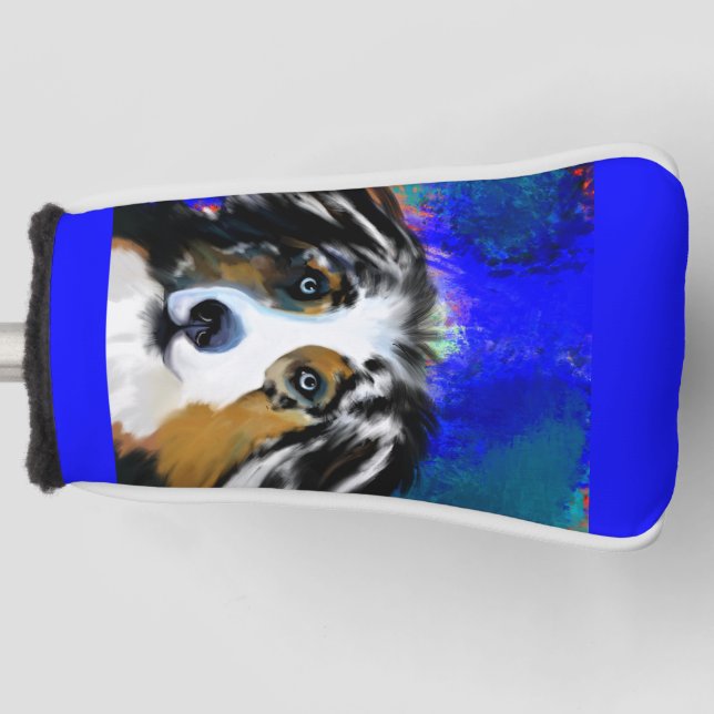AUSTRALIAN SHEPHERD GOLF HEADCOVER (Vorderseite)