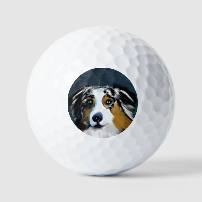 AUSTRALIAN SHEPHERD GOLFBALL (Vorderseite)