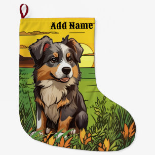 Australian Shepherd Großer Weihnachtsstrumpf