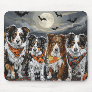 Australian Shepherd Halloween Spooky Mousepad