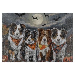 Australian Shepherd Halloween Spooky Schneidebrett