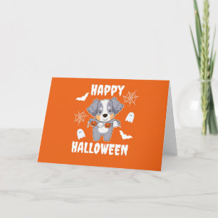 Australian Shepherd Happy Halloween Dog Costume Feiertagskarte