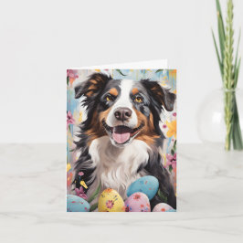 Australian Shepherd Happy Oaster Karte