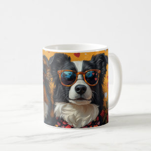 Australian Shepherd Heart Rose Valentinstag Kaffeetasse