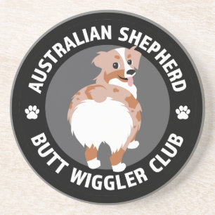 Australian Shepherd Hintern Wigglers Club - Red Me Getränkeuntersetzer