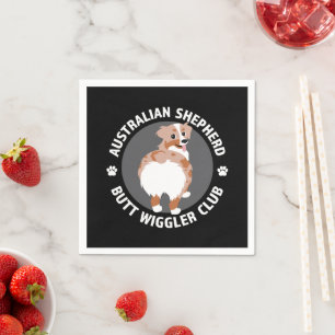 Australian Shepherd Hintern Wigglers Club - Red Me Serviette
