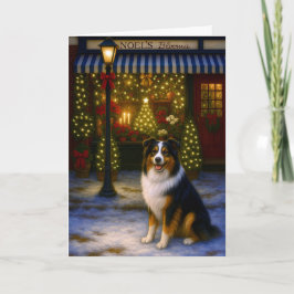 Australian Shepherd Holiday Card Feiertagskarte