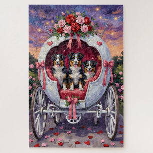 Australian Shepherd Hund Valentinstag  Puzzle