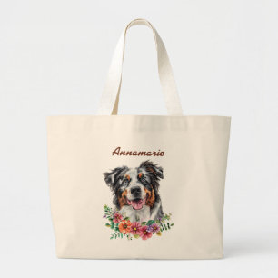 Australian Shepherd Hundemama Geburtstag Benutzerd Jumbo Stoffbeutel